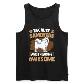Samojede sind fantastisch Samojedenspitz - Männer Premium Bio Tank Top - Schwarz - Vorne - AI Model Male 178 light (178cm)