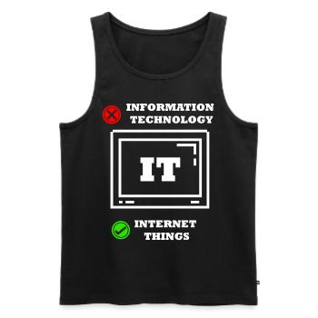 Internet-dinge Computerprogrammierer Tech Savy It - Männer Premium Bio Tank Top - Schwarz - Vorne - Michal (187cm)