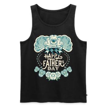 Vatertag, Mystik und Magie, allsehendes Auge - Männer Premium Bio Tank Top - Schwarz - Vorne - Michal (187cm)