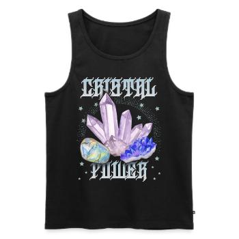 Crystal Crystal-Power Healing Esoteric Crystals - Men's Premium Organic Tank Top - black - Front - AI Model Male 178 light (178cm)