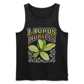 Bay leaf, bay leaf, Laurus-Nobilis - Men's Premium Organic Tank Top - black - Front - AI Model Male 178 light (178cm)