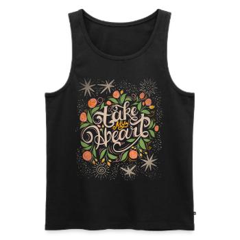 Saying Valentine's Day, Wedding, Wedding Typography - Men's Premium Organic Tank Top - black - Front - Michal (187cm)