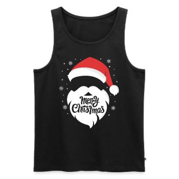 Joyeux Père Noël Costume Joyeux Noël - Débardeur bio Premium Homme - noir - Devant - Michal (187cm)