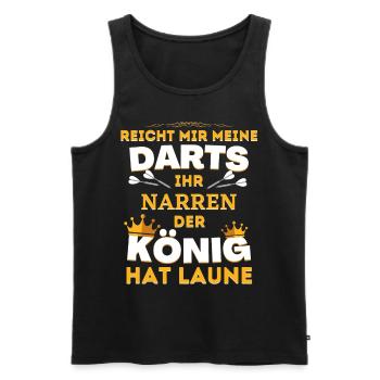 Retro Dartmotive & vintage Dartscheibe 180 Dart - Männer Premium Bio Tank Top - Schwarz - Vorne - Michal (187cm)