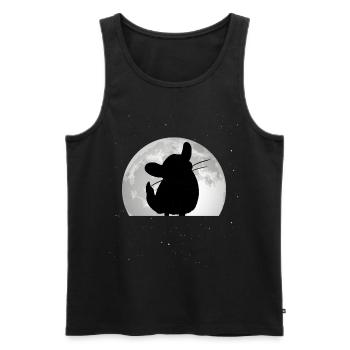 Chinchilla Moon Woolly Mouse - Men's Premium Organic Tank Top - black - Front - AI Model Male 178 light (178cm)