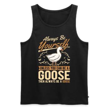Oies Cadeau Goose Lovers Goose Éleveurs d’oies - Débardeur bio Premium Homme - noir - Devant - Michal (187cm)