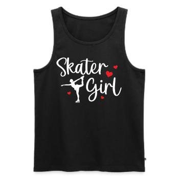 Patinage artistique - Skater Girl - Débardeur bio Premium Homme - noir - Devant - AI Model Male 178 light (178cm)