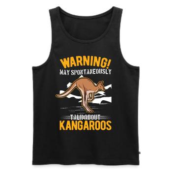 Kangourou Australie Kangourou australien - Débardeur bio Premium Homme - noir - Devant - Michal (187cm)