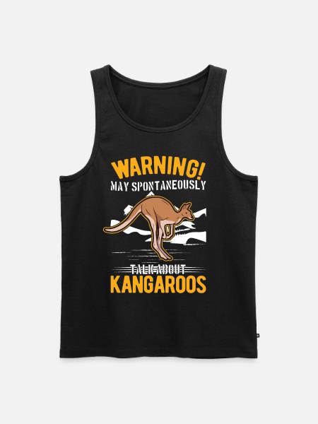 Kangaroo Australia Australian Kangaroo - Men's Premium Organic Tank Top - black