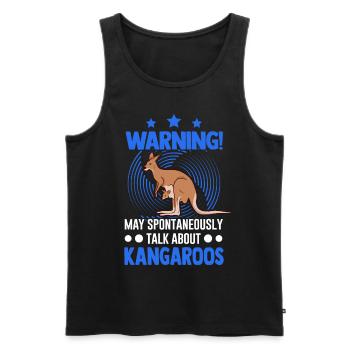 Kangaroo Australia Australian Kangaroo - Men's Premium Organic Tank Top - black - Front - Michal (187cm)