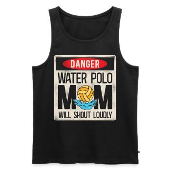 Water Polo Maman Vintage Danger - Débardeur bio Premium Homme - noir - Devant - Michal (187cm)