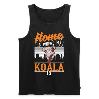 Zuhause ist wo mein Koala ist - Männer Premium Bio Tank Top - Schwarz - Vorne - Michal (187cm)