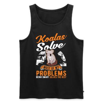 Koala Gift Koala Bear - Men's Premium Organic Tank Top - black - Front - Michal (187cm)