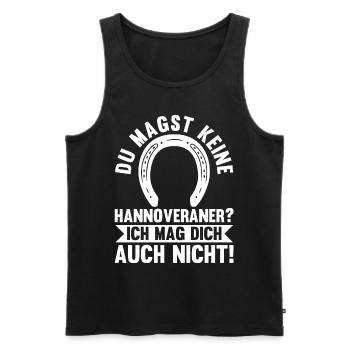 Pferd Reitsport Reiten Pferdesport Hannoveraner - Männer Premium Bio Tank Top - Schwarz - Vorne - Michal (187cm)