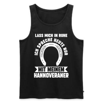 Pferd Reitsport Reiten Pferdesport Hannoveraner - Männer Premium Bio Tank Top - Schwarz - Vorne - Michal (187cm)