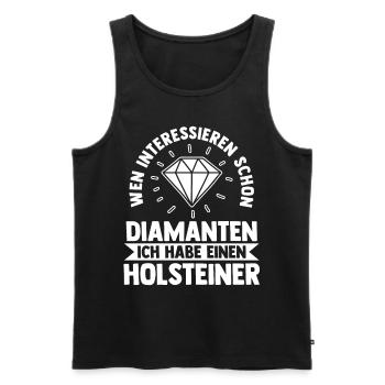 Pferd Reitsport Reiten Pferdesport Holsteiner - Männer Premium Bio Tank Top - Schwarz - Vorne - Michal (187cm)
