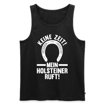 Pferd Reitsport Reiten Pferdesport Holsteiner - Männer Premium Bio Tank Top - Schwarz - Vorne - Michal (187cm)