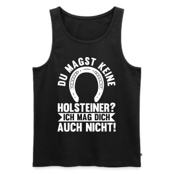 Pferd Reitsport Reiten Pferdesport Holsteiner - Männer Premium Bio Tank Top - Schwarz - Vorne - Michal (187cm)