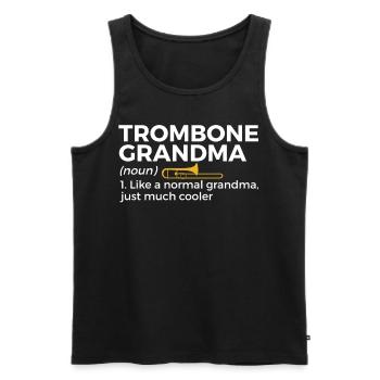 Trombone Musicien Brass Band - Débardeur bio Premium Homme - noir - Devant - Michal (187cm)