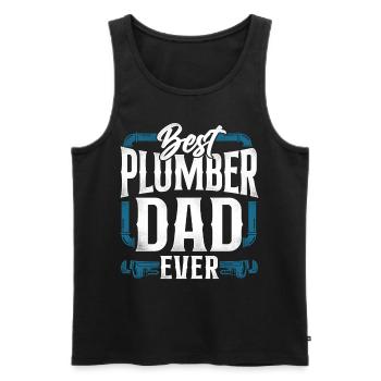 Plumbing Plumber Dad Vintage Best - Men's Premium Organic Tank Top - black - Front - Michal (187cm)