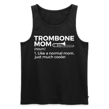 Trombone Musicien Brass Band - Débardeur bio Premium Homme - noir - Devant - Michal (187cm)