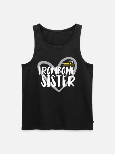 Posaune Musiker Blasmusik - Männer Premium Bio Tank Top - Schwarz