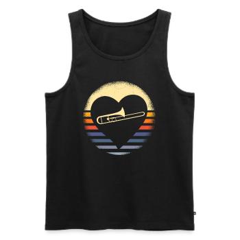 Posaune Musiker Blasmusik - Männer Premium Bio Tank Top - Schwarz - Vorne - Michal (187cm)