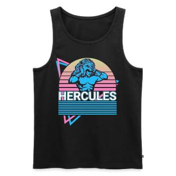 Hercule Mythologie Grecque Antique Rétro - Débardeur bio Premium Homme - noir - Devant - AI Model Male 178 light (178cm)