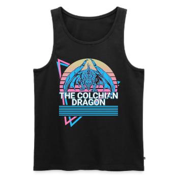 The Colchian Dragon mythical creature Greek myth - Men's Premium Organic Tank Top - black - Front - Michal (187cm)