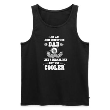 Arm wrestling tree felling weight training Armwrestling - Men's Premium Organic Tank Top - black - Front - AI Model Male 178 light (178cm)