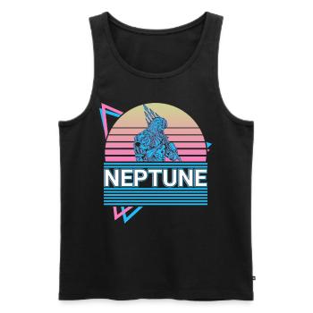 Neptune Dieu des Mers Mythologie romaine antique R - Débardeur bio Premium Homme - noir - Devant - Michal (187cm)