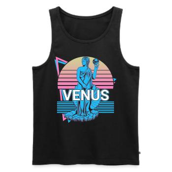 Venus God of Love and Beauty Ancient Roman - Men's Premium Organic Tank Top - black - Front - Michal (187cm)