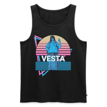 Vesta dieu de la maison Mythologie romaine antique R - Débardeur bio Premium Homme - noir - Devant - Michal (187cm)