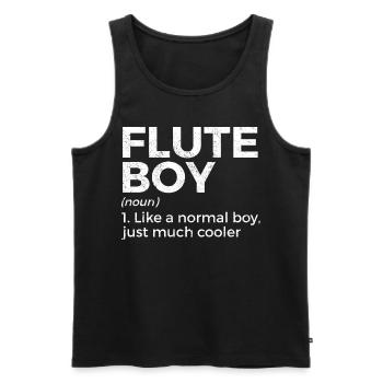 Flûte Flûte Flûte Musicien Musique de cuivres - Débardeur bio Premium Homme - noir - Devant - Michal (187cm)