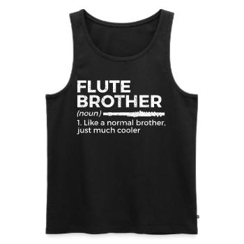 Flûte Flûte Musiciens Cuivres Musique - Débardeur bio Premium Homme - noir - Devant - Michal (187cm)