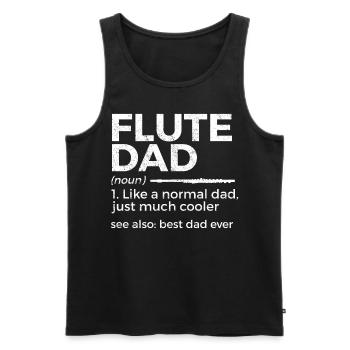 Flûte Flûte Musiciens Cuivres Musique - Débardeur bio Premium Homme - noir - Devant - Michal (187cm)