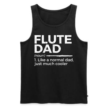 Flûte Flûte Musiciens Cuivres Musique - Débardeur bio Premium Homme - noir - Devant - Michal (187cm)