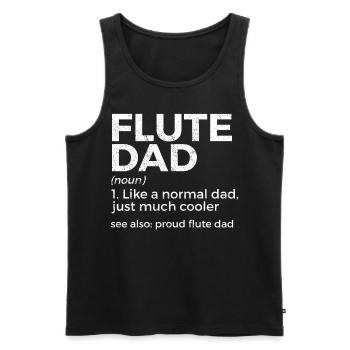 Flûte Flûte Musiciens Cuivres Musique - Débardeur bio Premium Homme - noir - Devant - Michal (187cm)