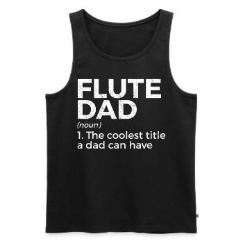 Flûte Flûte Musiciens Cuivres Musique - Débardeur bio Premium Homme - noir - Devant - Michal (187cm)