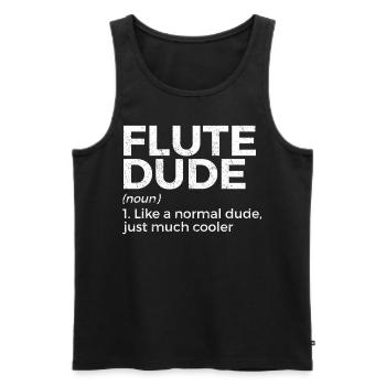 Flûte Flûte Musiciens Cuivres Musique - Débardeur bio Premium Homme - noir - Devant - Michal (187cm)