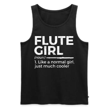 Flûte Flûte Musiciens Cuivres Musique - Débardeur bio Premium Homme - noir - Devant - Michal (187cm)