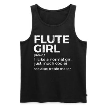 Flûte Flûte Musiciens Cuivres Musique - Débardeur bio Premium Homme - noir - Devant - Michal (187cm)