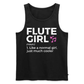 Flûte Flûte Musiciens Cuivres Musique - Débardeur bio Premium Homme - noir - Devant - Michal (187cm)