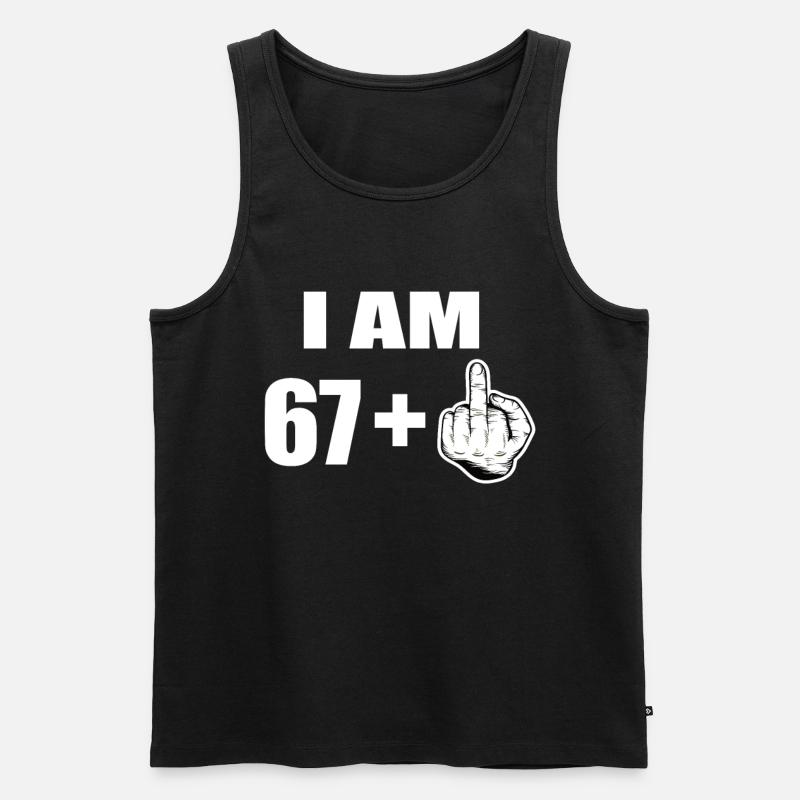 68e anniversaire - Débardeur bio Premium Homme - noir