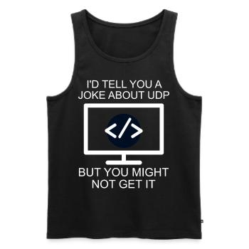 Cybersecurity - IT Security Computer Scientist - Men's Premium Organic Tank Top - black - Front - Michal (187cm)