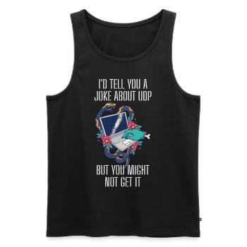 Cybersecurity - IT-Sicherheit Informatiker - Männer Premium Bio Tank Top - Schwarz - Vorne - AI Model Male 178 light (178cm)