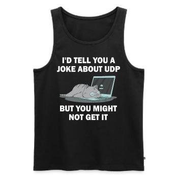 Cybersecurity - IT-Sicherheit Informatiker - Männer Premium Bio Tank Top - Schwarz - Vorne - AI Model Male 178 light (178cm)