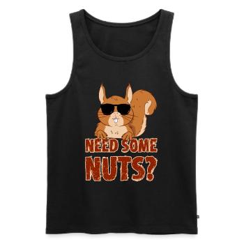 Squirrel Need some nuts Looking for nuts? - Men's Premium Organic Tank Top - black - Front - AI Model Male 178 light (178cm)