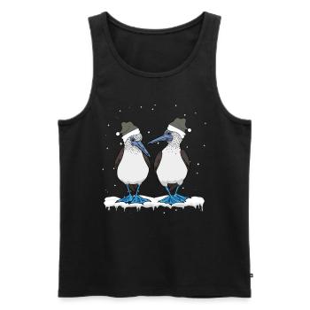 Blue-footed Christmas - Men's Premium Organic Tank Top - black - Front - Michal (187cm)