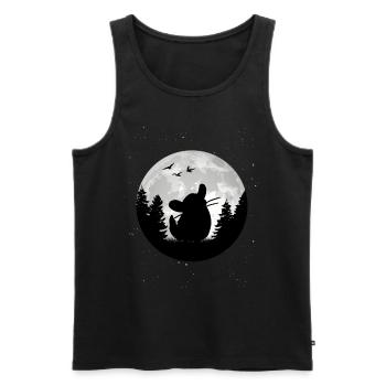 Chinchilla Moon Woolly Mouse - Men's Premium Organic Tank Top - black - Front - AI Model Male 178 light (178cm)